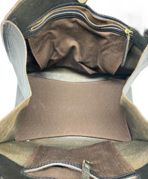 genten（ゲンテン）genten (ゲンテン) スクエア レザーショルダーバッグ ブラック サイズ:なしの古着・服飾アイテム