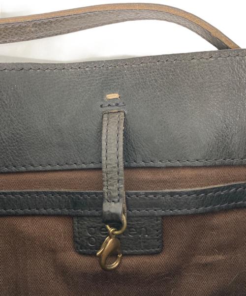 genten（ゲンテン）genten (ゲンテン) スクエア レザーショルダーバッグ ブラック サイズ:なしの古着・服飾アイテム