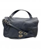 zanellatoザネラート）の古着「POSTINA ANNI50 ターンロックショルダーバッグ」｜ネイビー