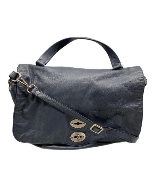 zanellato（ザネラート）zanellato (ザネラート) POSTINA ANNI50 ターンロックショルダーバッグ ネイビーの古着・服飾アイテム