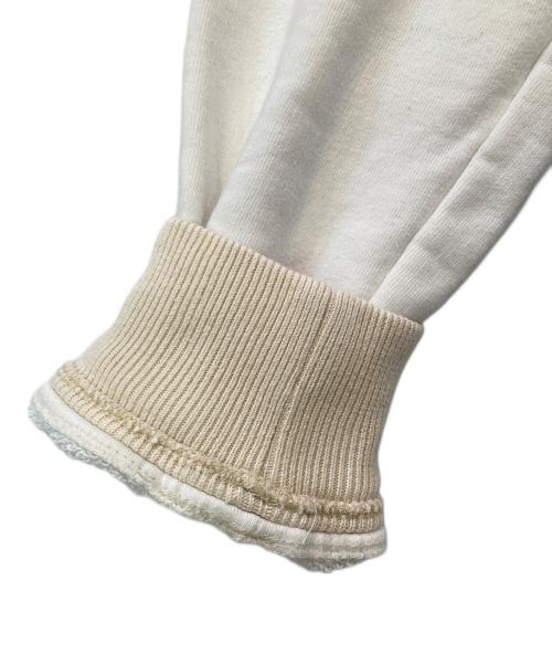 MIU MIU（ミュウミュウ）MIU MIU (ミュウミュウ) 裏パイルラグランスウェット グレー×アイボリー サイズ:XXLの古着・服飾アイテム