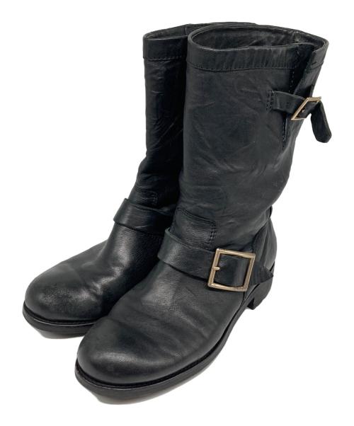 JIMMY CHOO（ジミーチュウ）JIMMY CHOO (ジミーチュウ) エンジニアブーツ ブラック サイズ:37の古着・服飾アイテム