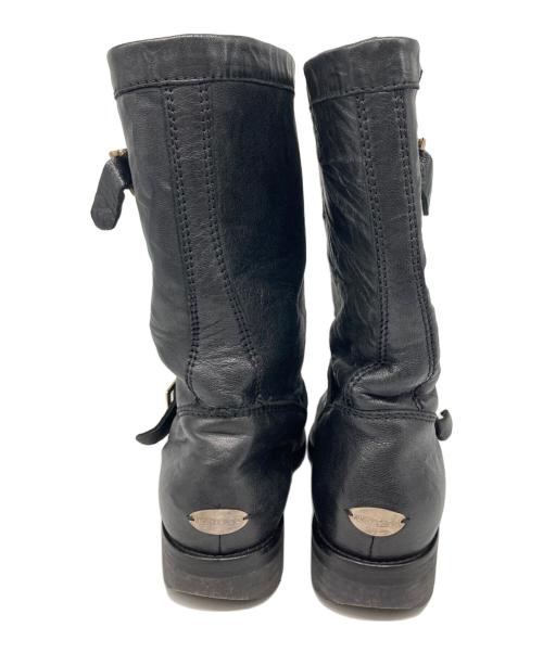 JIMMY CHOO（ジミーチュウ）JIMMY CHOO (ジミーチュウ) エンジニアブーツ ブラック サイズ:37の古着・服飾アイテム