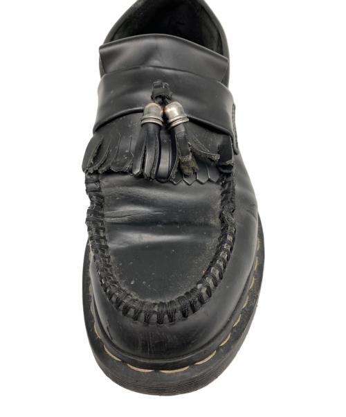 Dr.Martens（ドクターマーチン）Dr.Martens (ドクターマーチン) ADRIAN グレーステッチ ハードウェア タッセル ローファー ブラック サイズ:UK ９の古着・服飾アイテム