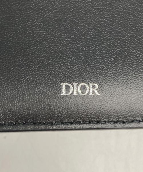 Christian Dior（クリスチャン ディオール）Christian Dior (クリスチャン ディオール) オブリーク ジャカード2つ折り財布 ネイビー サイズ:なしの古着・服飾アイテム