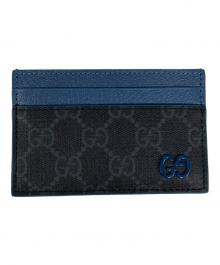 GUCCI（グッチ）の古着「GG カードケース ブルー トリム」｜ネイビー