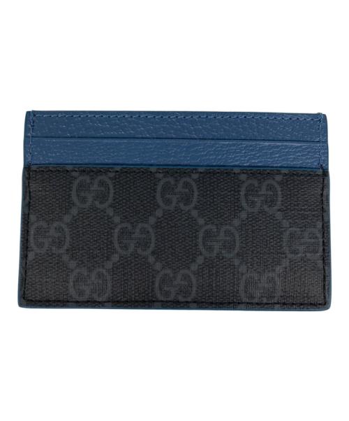 GUCCI（グッチ）GUCCI (グッチ) GG カードケース ブルー トリム ネイビー サイズ:なしの古着・服飾アイテム