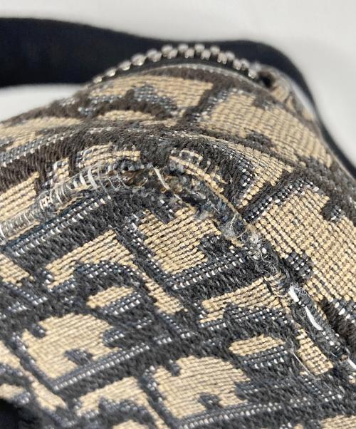 Christian Dior（クリスチャン ディオール）Christian Dior (クリスチャン ディオール) ストラップ付き ジップポーチ ディオール オブリーク ジャカード アイボリー サイズ:なしの古着・服飾アイテム