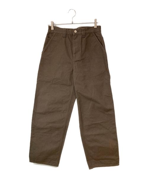 stussy（ステューシー）stussy (ステューシー) コットンキャンバス リラックスフィット カーペンターパンツCARPENTER PANT CANVAS ブラウン サイズ:28の古着・服飾アイテム