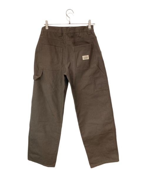 stussy（ステューシー）stussy (ステューシー) コットンキャンバス リラックスフィット カーペンターパンツCARPENTER PANT CANVAS ブラウン サイズ:28の古着・服飾アイテム
