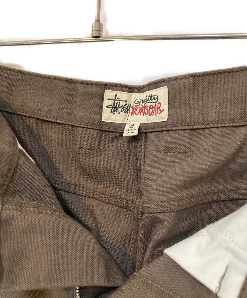 stussy（ステューシー）stussy (ステューシー) コットンキャンバス リラックスフィット カーペンターパンツCARPENTER PANT CANVAS ブラウン サイズ:28の古着・服飾アイテム