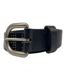 stussy（ステューシー）の古着「STUD LETTER BELT」｜ブラック