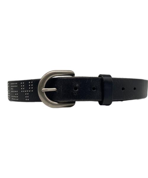 stussy（ステューシー）stussy (ステューシー) STUD LETTER BELT ブラック サイズ:SMの古着・服飾アイテム