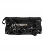 CELINEセリーヌ）の古着「パテント ロゴプレート ワンショルダーバッグ」｜ブラック