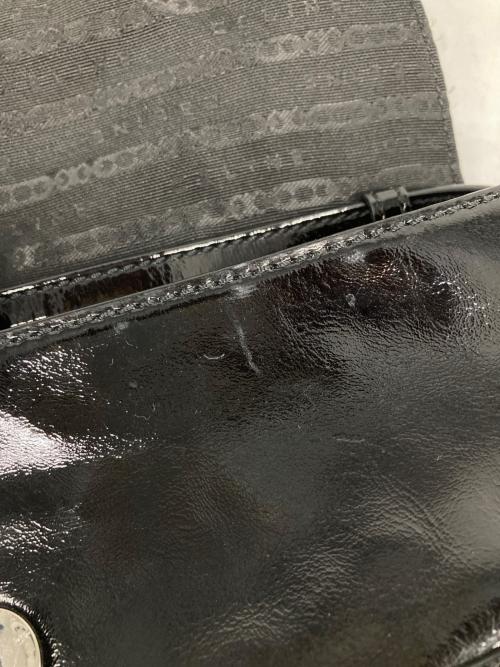 CELINE（セリーヌ）CELINE (セリーヌ) パテント ロゴプレート ワンショルダーバッグ ブラック サイズ:なしの古着・服飾アイテム