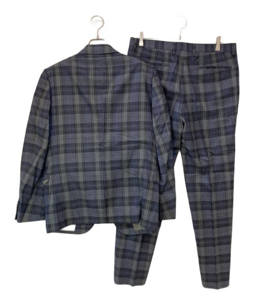 NEWYORKER（ニューヨーカー）NEWYORKER (ニューヨーカー) KEITA MARUYAMA (ケイタマルヤマ) 3ピーススーツ ネイビー×グレー サイズ:48の古着・服飾アイテム