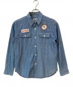 WACKO MARIAワコマリア）の古着「チェーン刺繍 シャンブレーワークシャツ」｜インディゴ