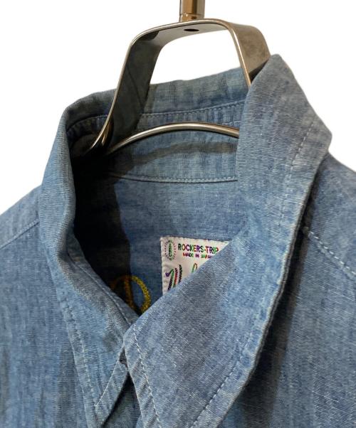 WACKO MARIA（ワコマリア）WACKO MARIA (ワコマリア) チェーン刺繍 シャンブレーワークシャツ インディゴ サイズ:Sの古着・服飾アイテム