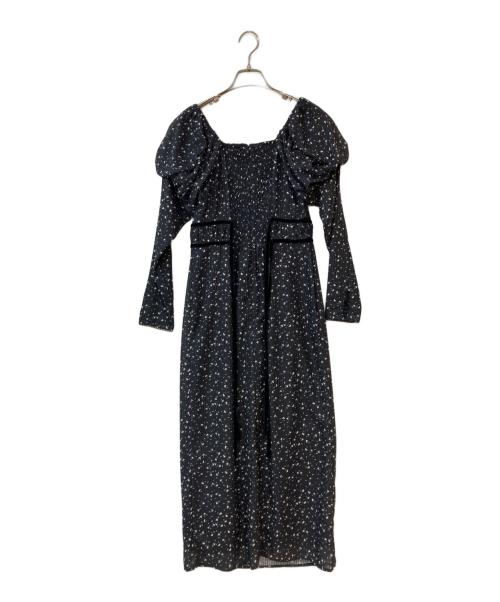 HER LIP TO（ハーリップトゥ）HER LIP TO (ハーリップトゥ) Capucine Bloom Sleeve Chiffon Dress ブラック サイズ:M 未使用品の古着・服飾アイテム