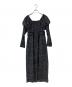 HER LIP TO (ハーリップトゥ) Capucine Bloom Sleeve Chiffon Dress ブラック サイズ:M 未使用品：12000円