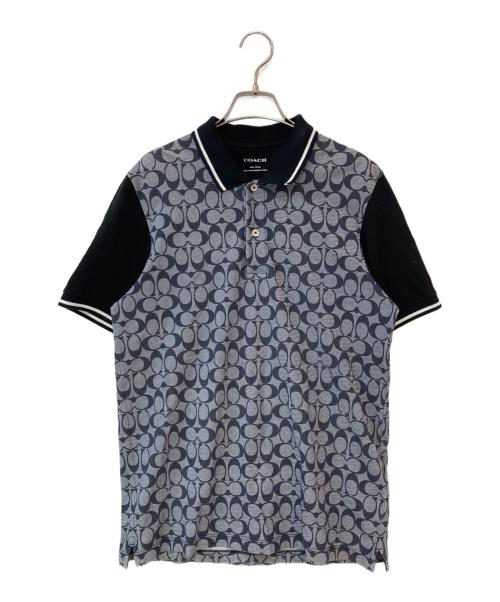 COACH（コーチ）COACH (コーチ) シグネチャー ポロシャツ グレー サイズ:Sの古着・服飾アイテム