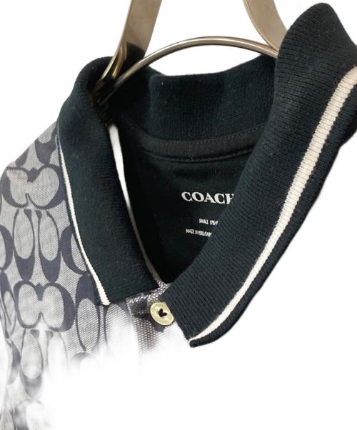 COACH（コーチ）COACH (コーチ) シグネチャー ポロシャツ グレー サイズ:Sの古着・服飾アイテム