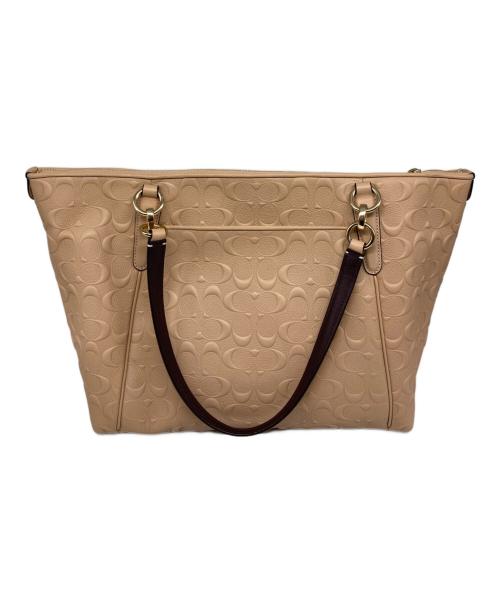 COACH（コーチ）COACH (コーチ) デボスドシグネチャー エンボストートバッグ ピンク サイズ:なしの古着・服飾アイテム