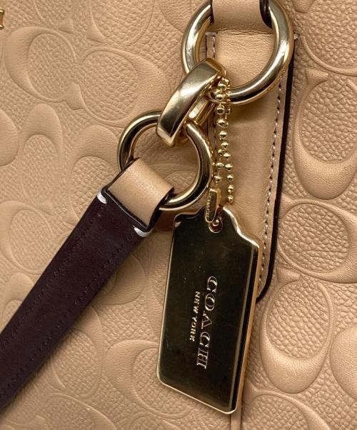 COACH（コーチ）COACH (コーチ) デボスドシグネチャー エンボストートバッグ ピンク サイズ:なしの古着・服飾アイテム