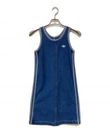 adidas（アディダス）の古着「デニム スリーストライプス タンクワンピース」｜インディゴ