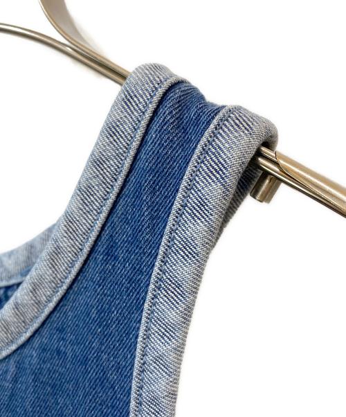 adidas（アディダス）adidas (アディダス) デニム スリーストライプス タンクワンピース インディゴ サイズ:XS 未使用品の古着・服飾アイテム