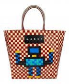 MARNIマルニ）の古着「ピクニックバッグ」｜ホワイト×レッド