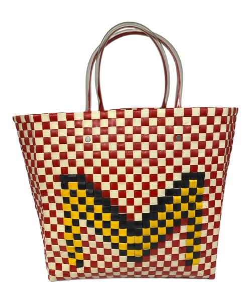 MARNI（マルニ）MARNI (マルニ) ピクニックバッグ ホワイト×レッドの古着・服飾アイテム