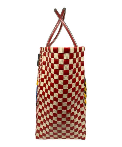 MARNI（マルニ）MARNI (マルニ) ピクニックバッグ ホワイト×レッドの古着・服飾アイテム