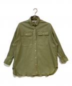 Healthy DENIMヘルシーデニム）の古着「Almond デニムシャツ」｜グリーン