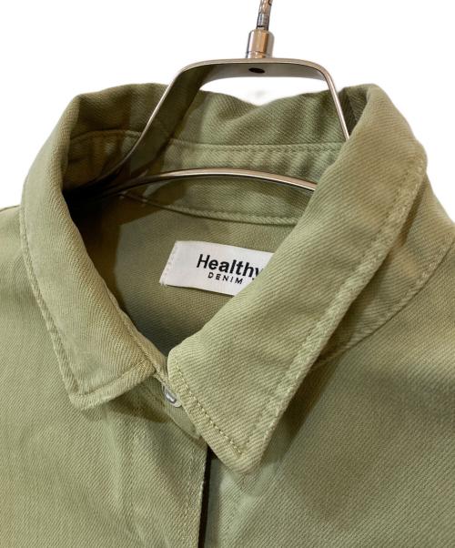 Healthy DENIM（ヘルシーデニム）Healthy DENIM (ヘルシーデニム) Almond デニムシャツ グリーンの古着・服飾アイテム