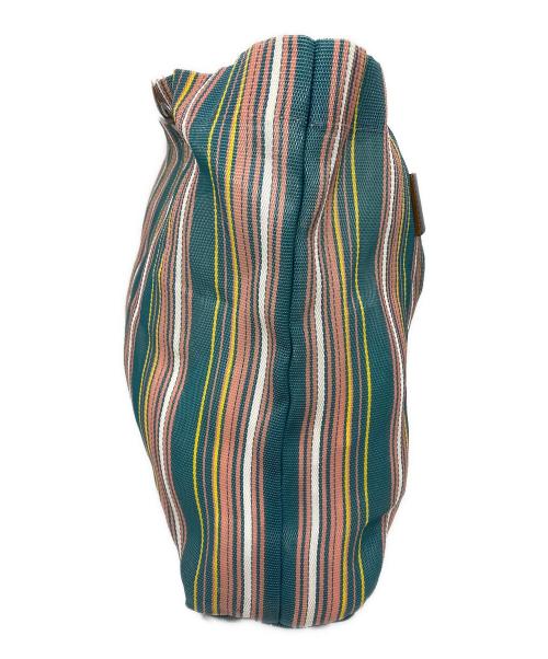 MARNI（マルニ）MARNI (マルニ) フラワーカフェ MARKET STRIPE BAG レッド×グリーンの古着・服飾アイテム