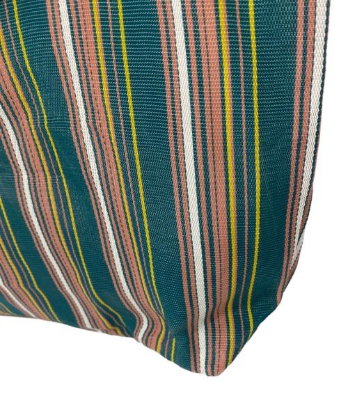 MARNI（マルニ）MARNI (マルニ) フラワーカフェ MARKET STRIPE BAG レッド×グリーンの古着・服飾アイテム