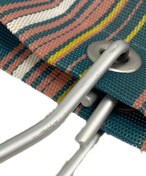 MARNI（マルニ）MARNI (マルニ) フラワーカフェ MARKET STRIPE BAG レッド×グリーンの古着・服飾アイテム