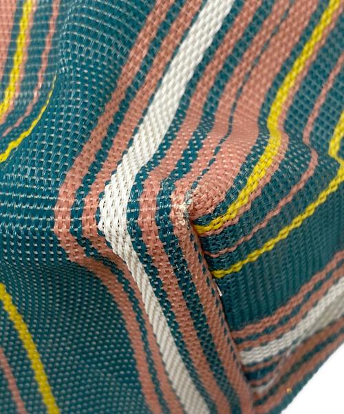 MARNI（マルニ）MARNI (マルニ) フラワーカフェ MARKET STRIPE BAG レッド×グリーンの古着・服飾アイテム