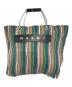 MARNI（マルニ）の古着「フラワーカフェ MARKET STRIPE BAG」｜レッド×グリーン