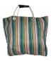 MARNI (マルニ) フラワーカフェ MARKET STRIPE BAG レッド×グリーン：9000円