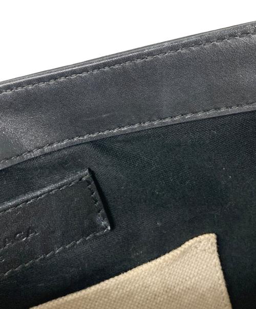 BALENCIAGA（バレンシアガ）BALENCIAGA (バレンシアガ) NAVY POCHETTE キャンバスロゴショルダーバッグ アイボリー×ブラックの古着・服飾アイテム