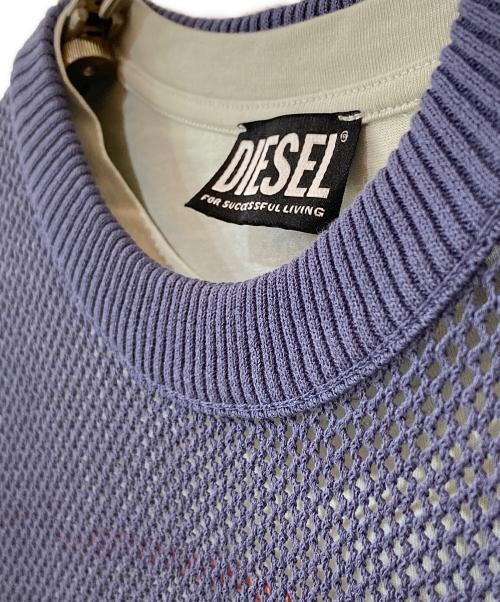 DIESEL（ディーゼル）DIESEL (ディーゼル) レイヤードカットソー ブルー サイズ:L 未使用品の古着・服飾アイテム