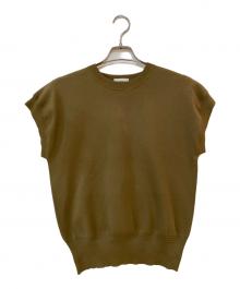 HYKE（ハイク）の古着「シルク混ノースリーブニット」｜グリーン