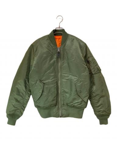 ALPHA MA-1 カーキ L used 中古・古着通販】ALPHA (アルファ) MA-1 フライトジャケット カーキ