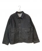 Engineered Garmentsエンジニアドガーメンツ）の古着「EG WORKADAY SP SEA BEES JKT 14OZ CONE DENIM/ EG WORKADAY SP シービーズ ジャケット 14オンス コーンデニム」｜ブラック
