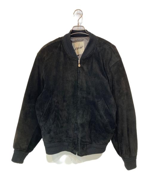 JUN MEN（ジュンメン）JUN MEN (ジュンメン) レザー中綿ブルゾン ブラック サイズ:Mの古着・服飾アイテム