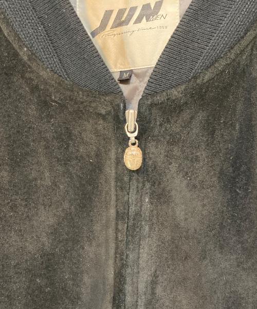 JUN MEN（ジュンメン）JUN MEN (ジュンメン) レザー中綿ブルゾン ブラック サイズ:Mの古着・服飾アイテム