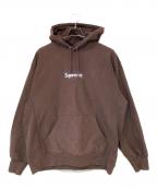 SUPREMEシュプリーム）の古着「21FW ボックスロゴフーデッドスウェットシャツ　BOX LOGO Hooded Sweatshirt」｜ブラウン