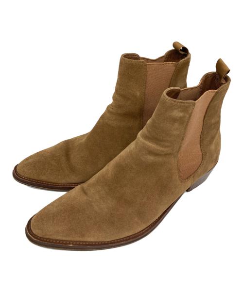 CELINE（セリーヌ）CELINE (セリーヌ) サイドゴアスウェードブーツ ベージュ サイズ:42の古着・服飾アイテム